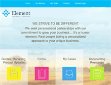 Tablet Screenshot of elementinsurancepartners.com